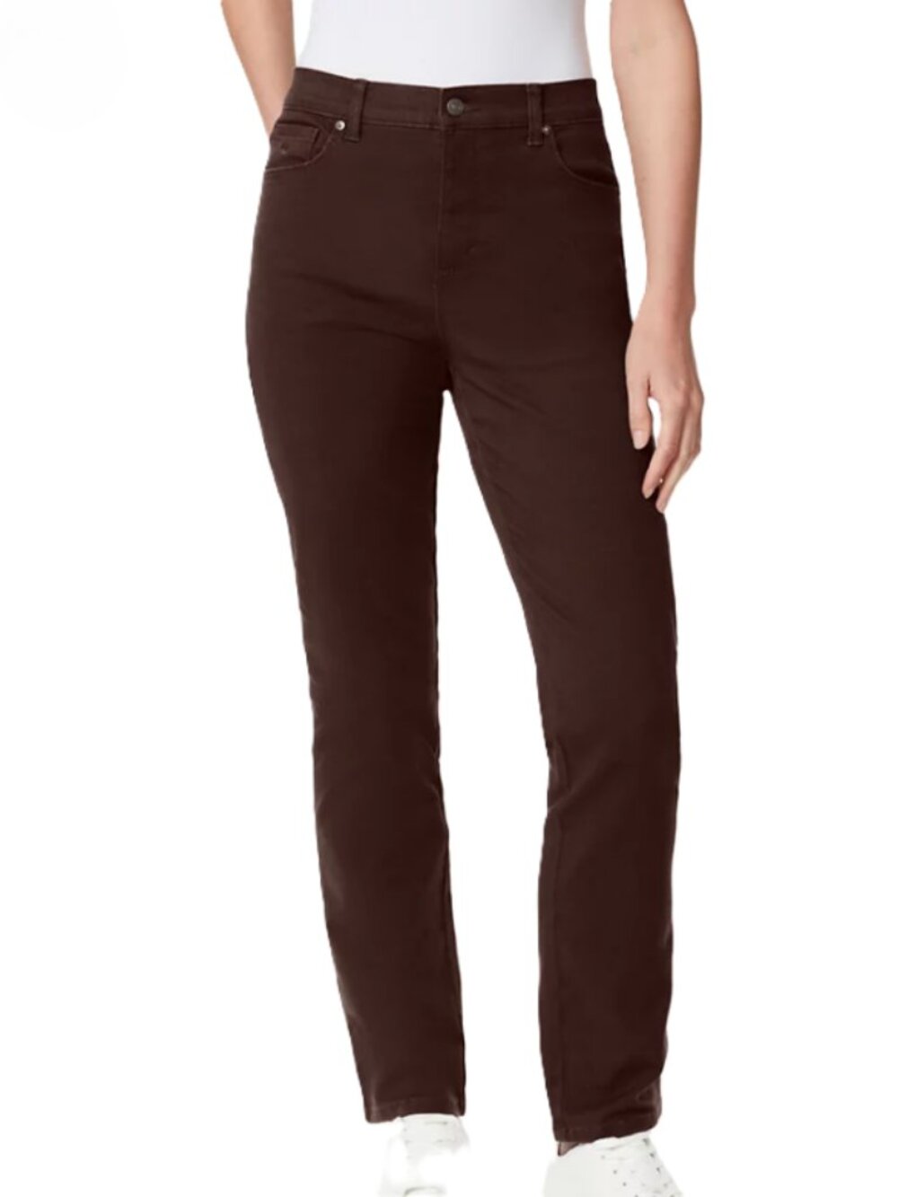 Gloria Vanderbilt NEW Size 16P 16 Petite Short Brown Amanda Jeans Tapered Leg